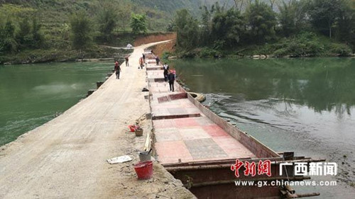 Bridge in Yizhou under renovation