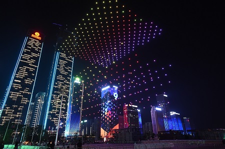 Drones ready for light show at expo