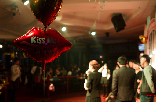Kissing party in Guiyang hotel for Singles Night