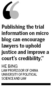 Dispute rages over trial by weibo