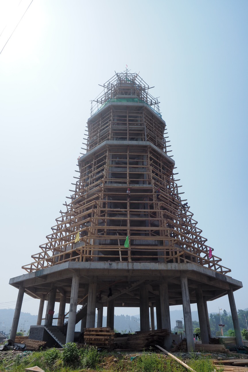 Guizhou builds world's highest ethnic Dong drum tower