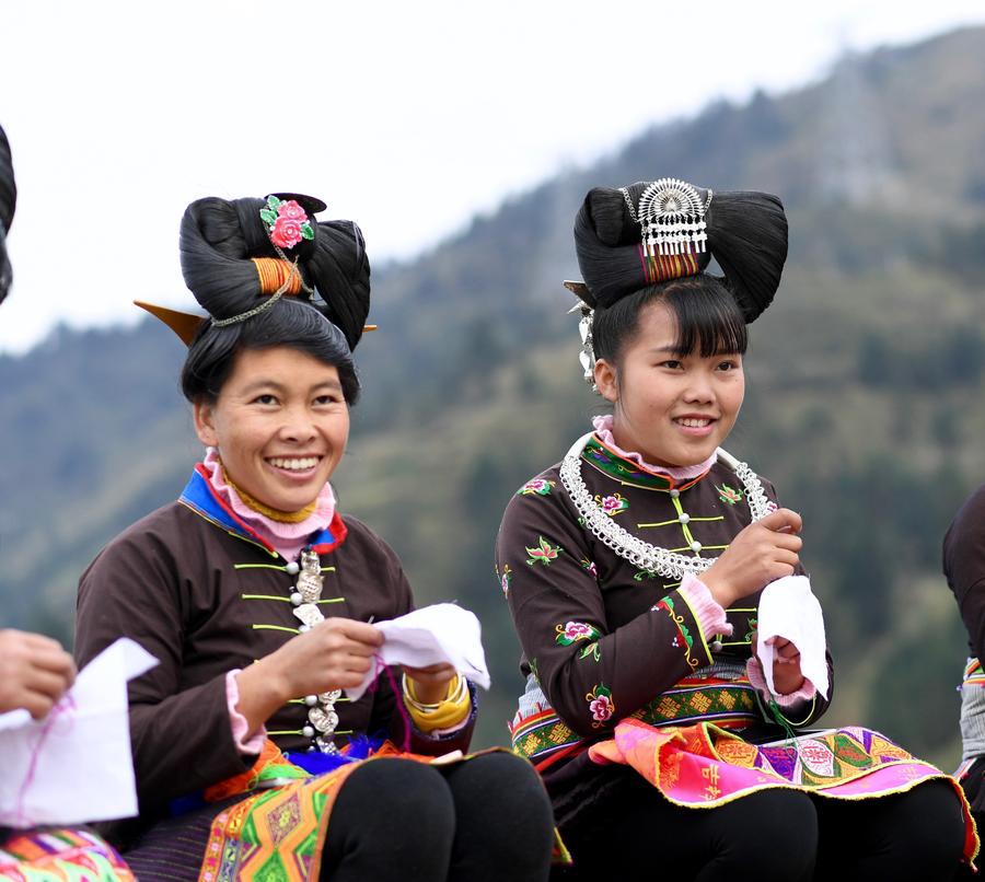 People of Miao ethnic group celebrate traditional New Year festival