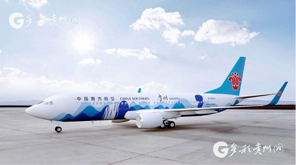 First airliner with Guizhou batik coating to take off