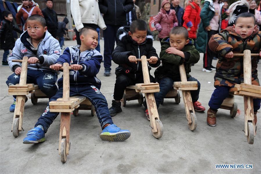 People of Miao ethnic group celebrate Spring Festival in SW China's Guizhou