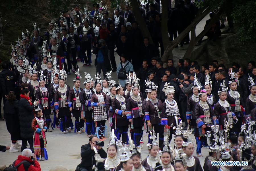 People of Dong ethnic group celebrate Spring Festival in China's Guizhou