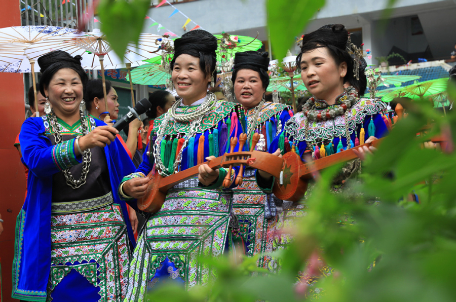 Dong Ethnic group celebrates Guhun Festival in Guizhou