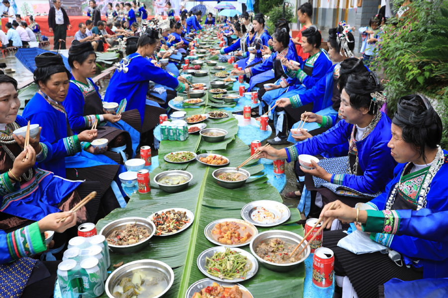 Dong Ethnic group celebrates Guhun Festival in Guizhou