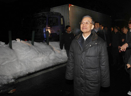 Premier Wen visits blizzard-hit province