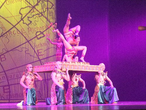 Acrobatics performance staged