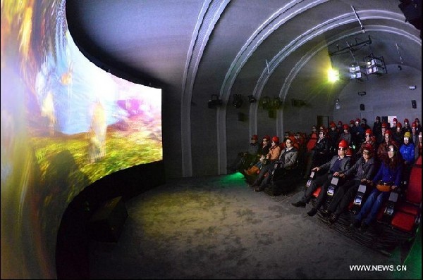 4D movie showed at 60-meter-deep cinema in Hebei