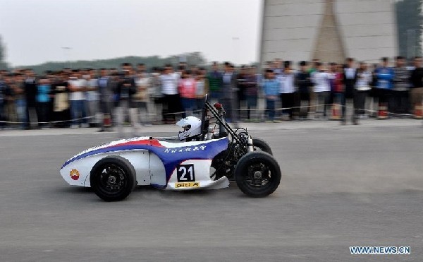 Student makes formula car for 4th Formula SAE of China