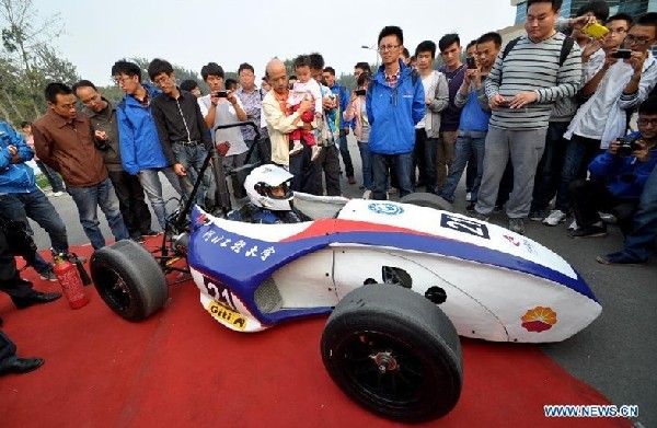 Student makes formula car for 4th Formula SAE of China