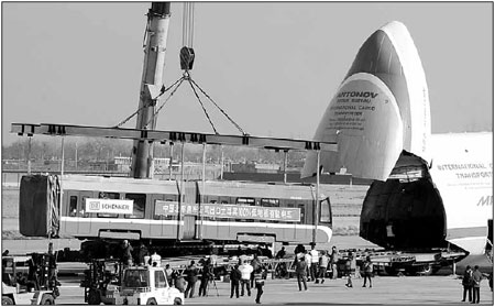 Heavy cargo flights taking off
