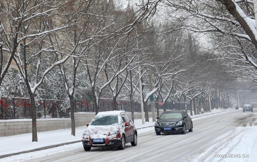 Yellow alert for road icing issued in China's Hebei