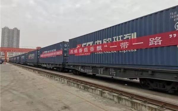 Xixia shiitake Tiehai Express (Central Europe) special train put into operation