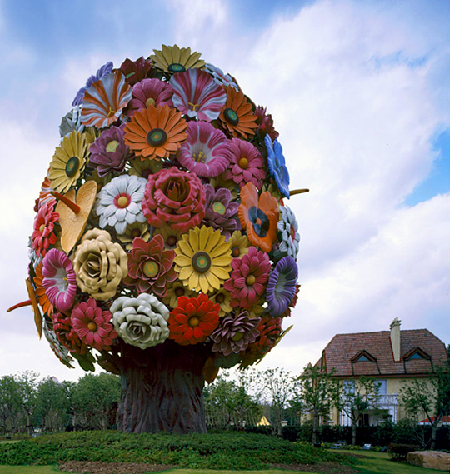 Flower tree represents landmark in Kunshan