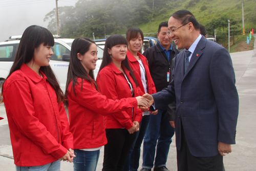 Chinese ambassador to Ecuador inspects Sopladora Hydropower Station