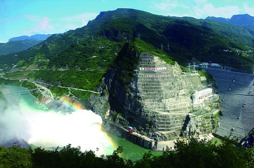 Shuibuya Hydropower Station on the Qingjiang River (China)