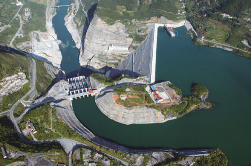 Shuibuya Hydropower Station on the Qingjiang River (China)