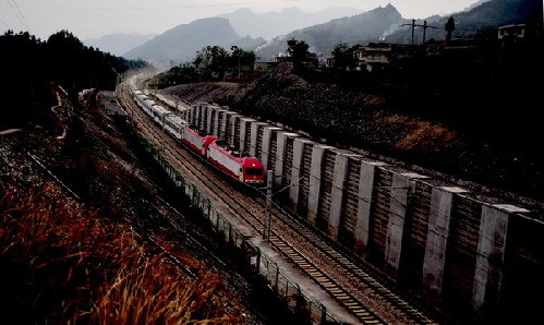 Train line goes through test runs