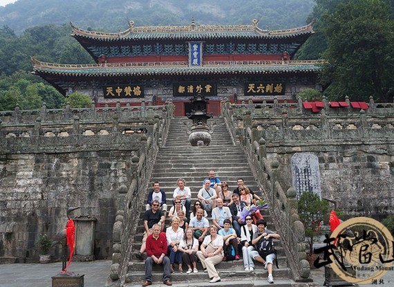 French tourists enjoy the charm of Wudang