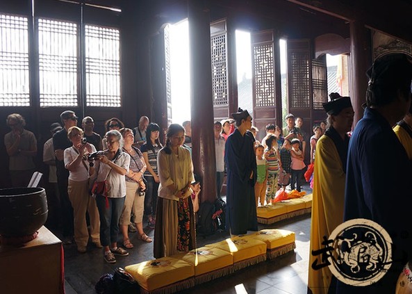 French tourists enjoy the charm of Wudang