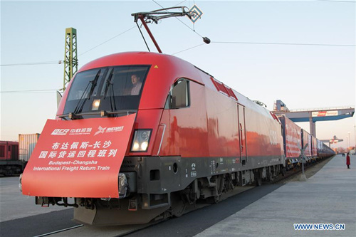 Budapest-Changsha return freight train launched in Hungary