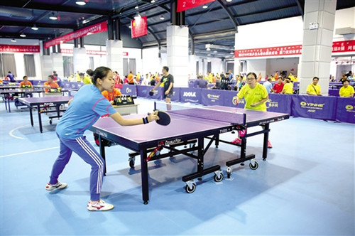 Table tennis a hit in Baotou