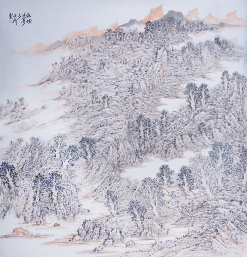 Landscape paintings by Zhou Ding
