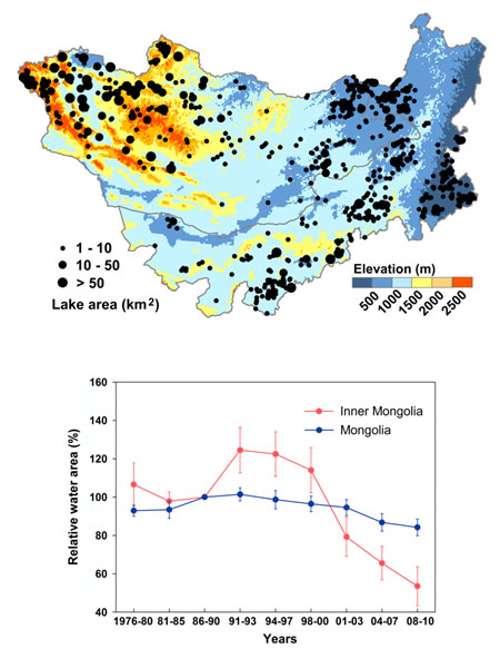 Mining the main reason for shirking lakes in Inner Mongolia