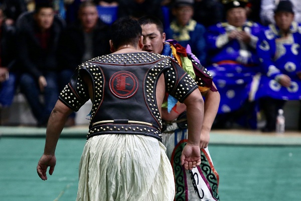 Mongolian wrestling tournament marks Nadam festival