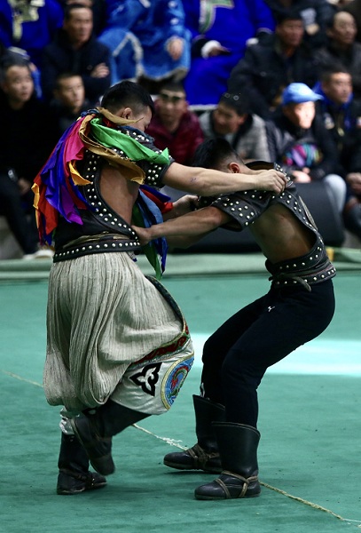 Mongolian wrestling tournament marks Nadam festival