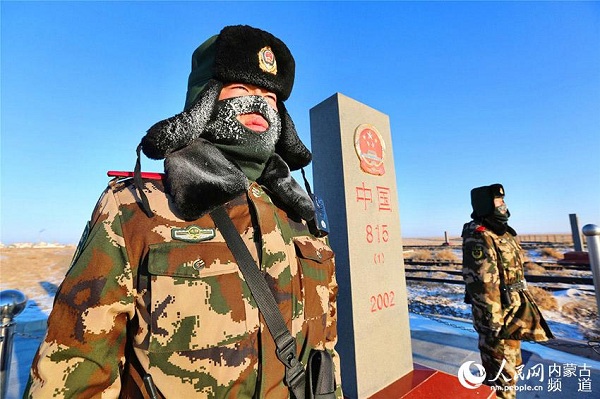 Frontier soldiers serve during Spring Festival in Erenhot