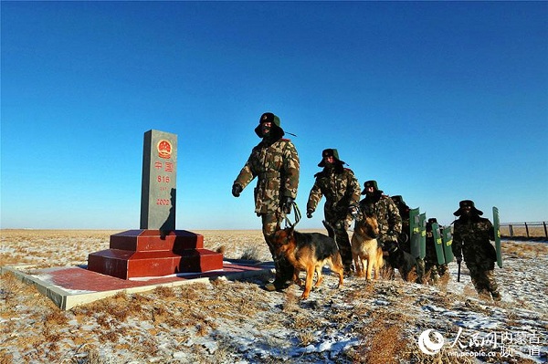 Frontier soldiers serve during Spring Festival in Erenhot
