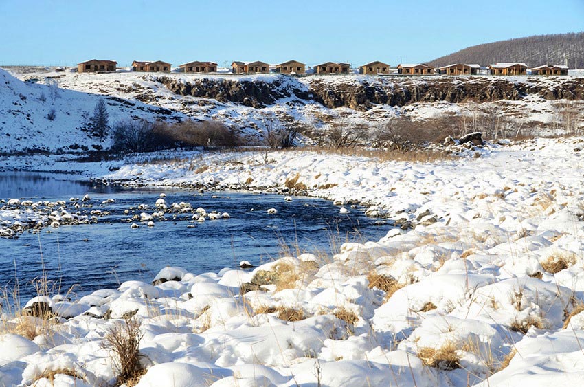 Ice-free stream flows across Arxan