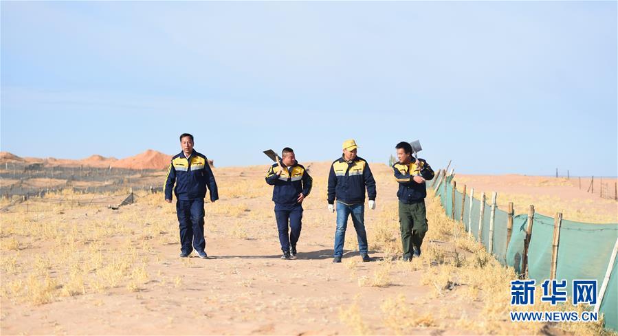 Desertification control along railway route