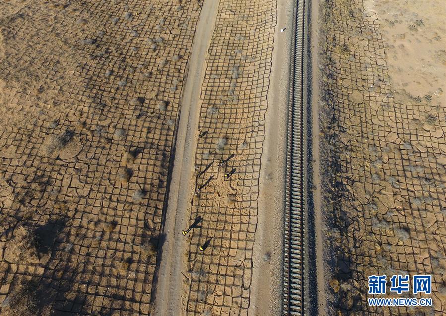 Desertification control along railway route