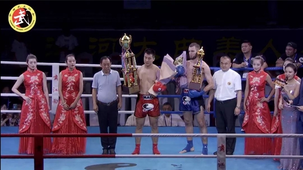 Chinese athletes win Wushu Sanda Championship in Binhu