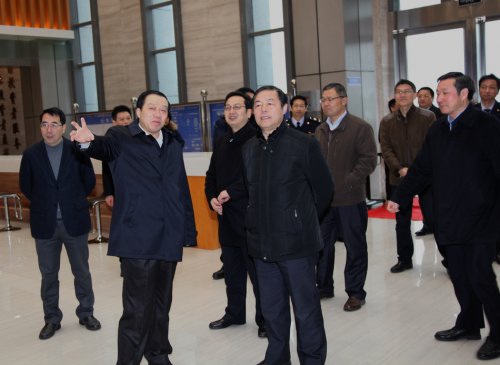 Nantong municipal officials inspect the Nantong Free Trade Zone during Spring Festival