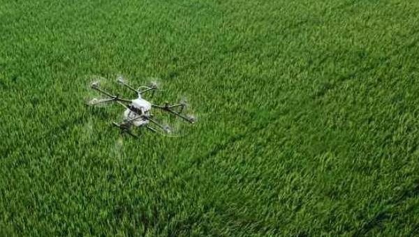 Drones guarding crop land in Taicang