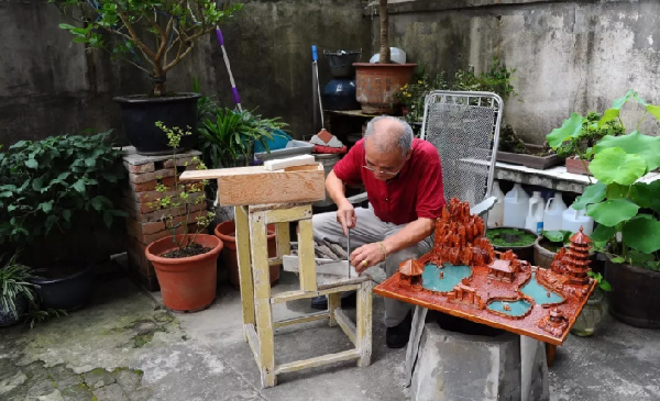 Retired designer improvises with waste