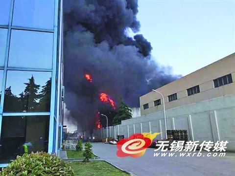 Factory fire in Wuxi New District