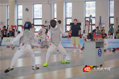 China-USA college fencing match in Wuxi