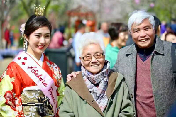 Cherry blossom princess finds her element in Wuxi