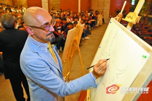 Italian artists visit Wuxi school
