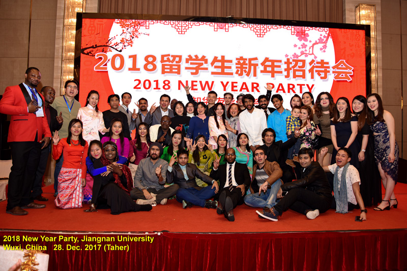 New Year's party far from home, but warm in heart