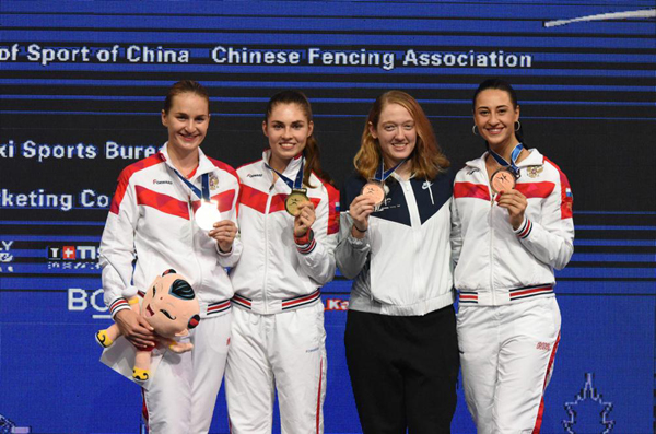 Russia cleans up in women's sabre at World Fencing Championships