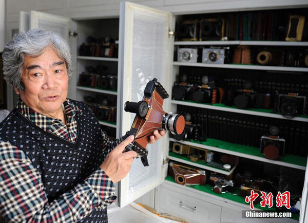 75 years old man has 800 cameras