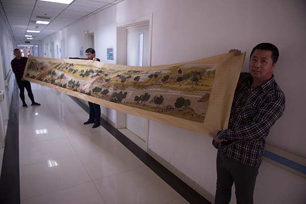 Lung patient selling 6 meter cross stitch to pay for treatment