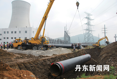 Jinshan pyroelectricity central heating networking project starts